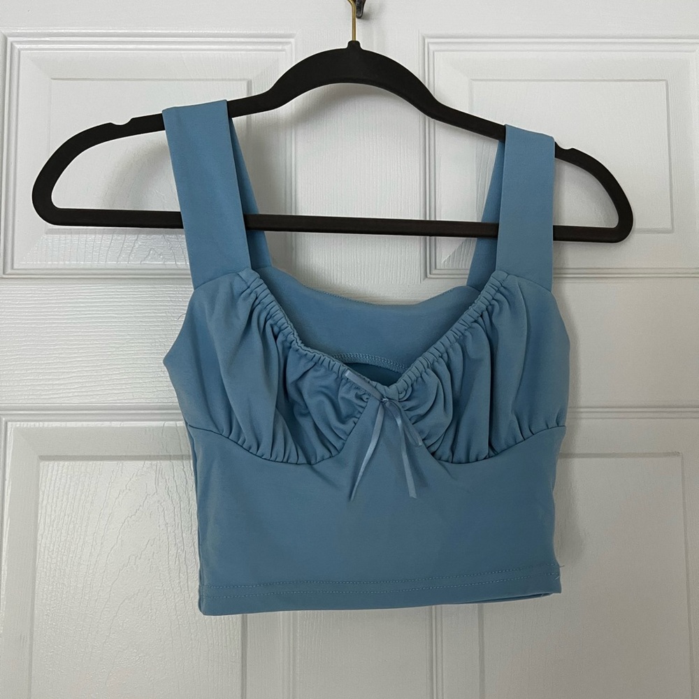 Light blue crop top